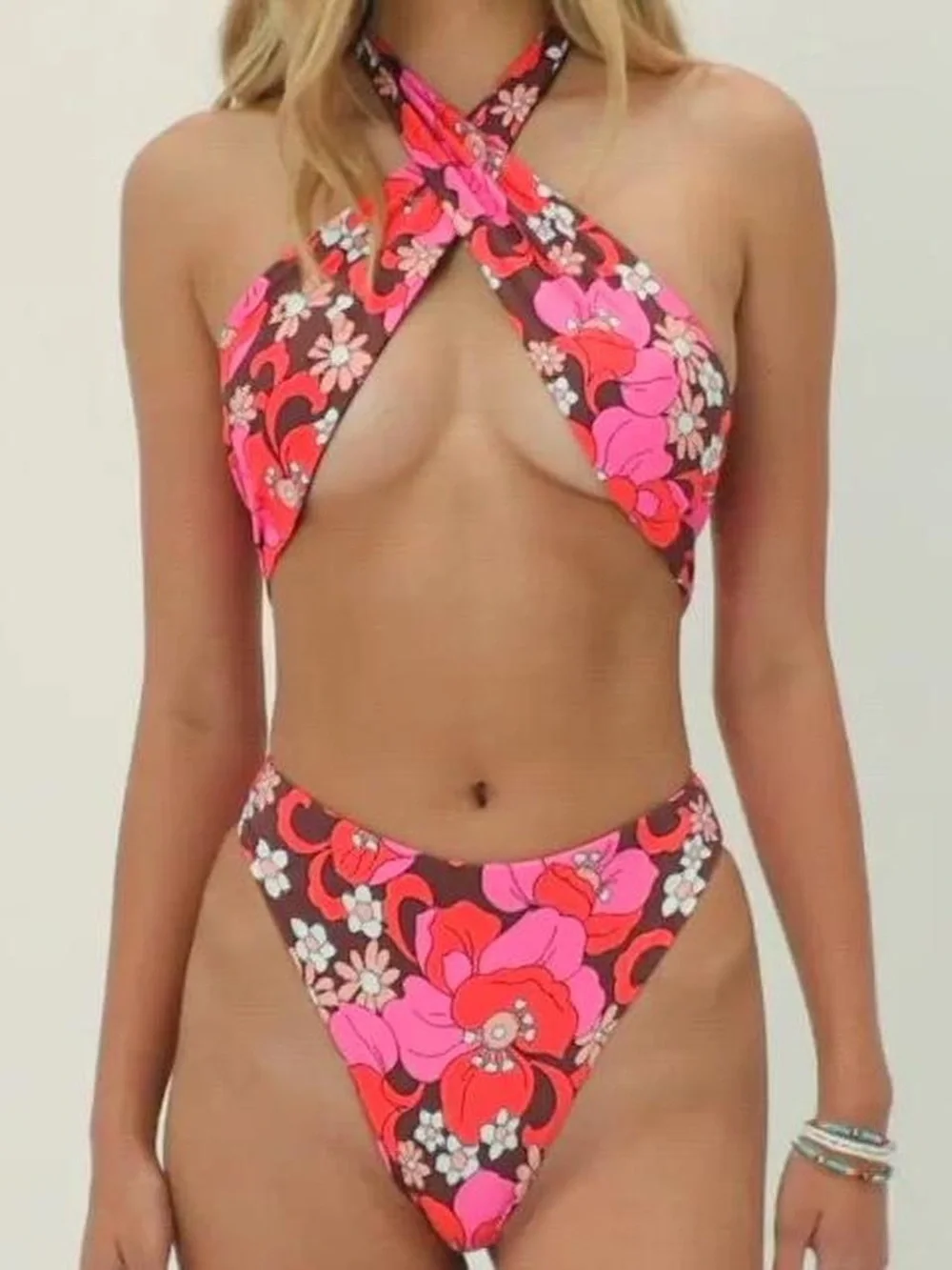 Frankie's Bikinis Dorothy One Piece Retro Floral Swimsuit